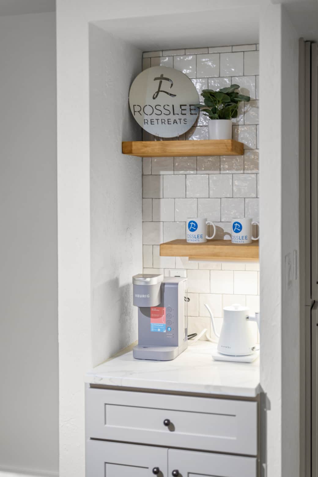 We have a coffee and tea station with light snacks We have a coffee and tea station with light snacks