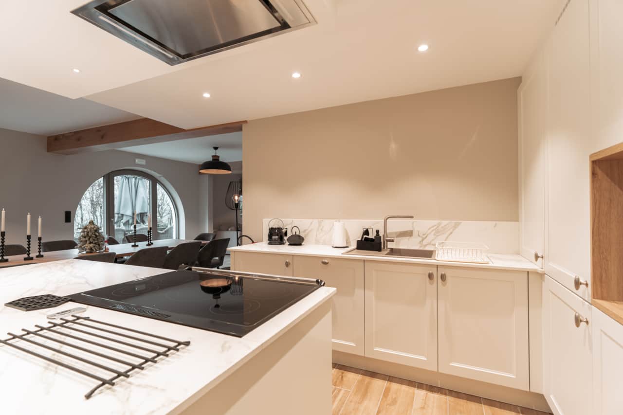 Modern fully equipped kitchen with island