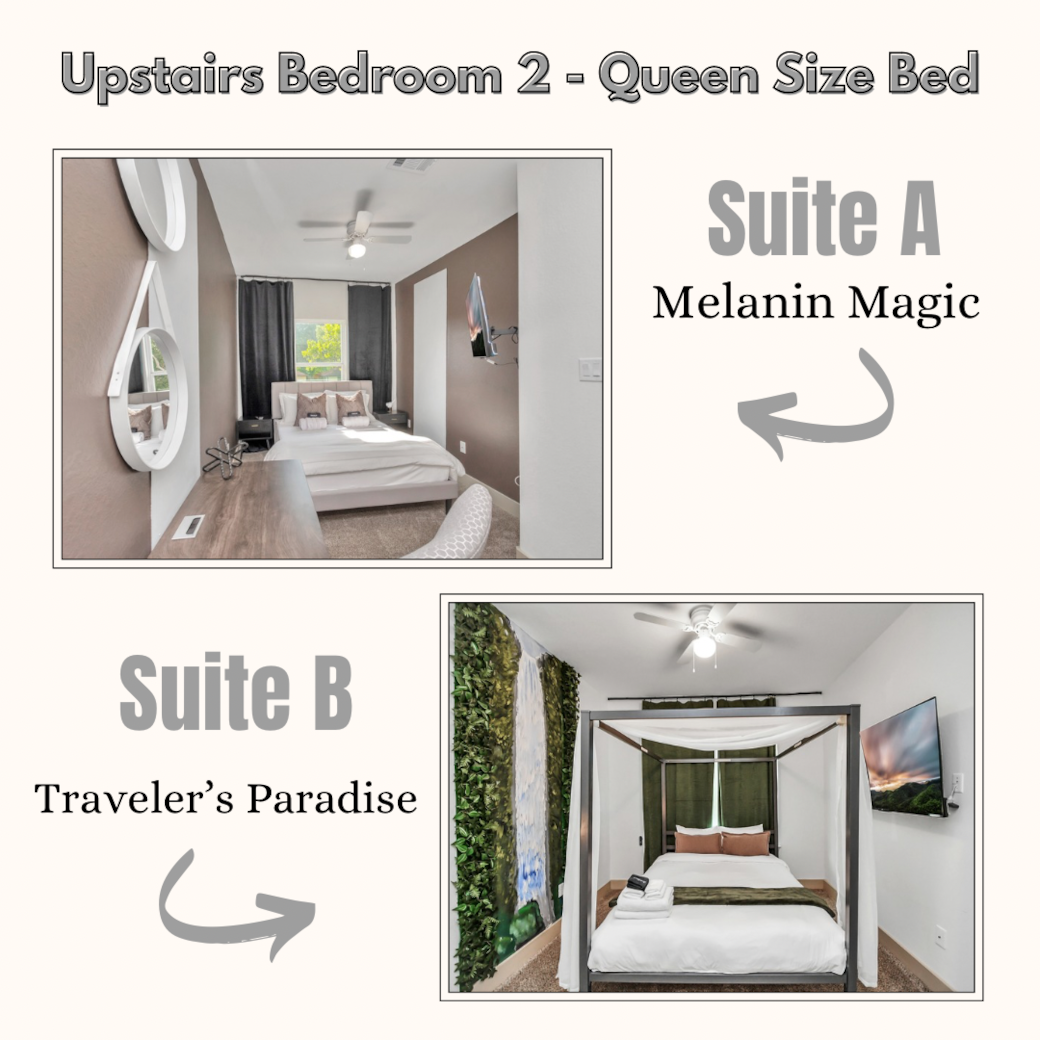 Upstairs Bedroom 2 - Queen Size Beds Upstairs Bedroom 2 - Queen Size Beds
