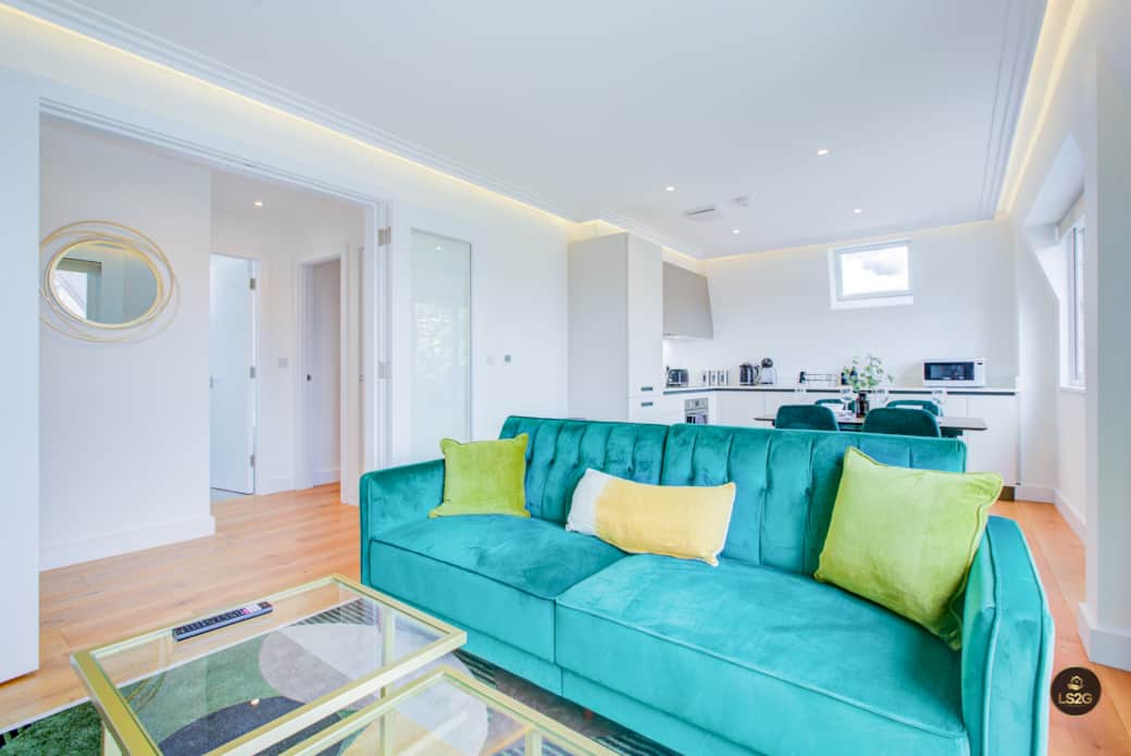 Living Area with Sofa bed and Smart TV