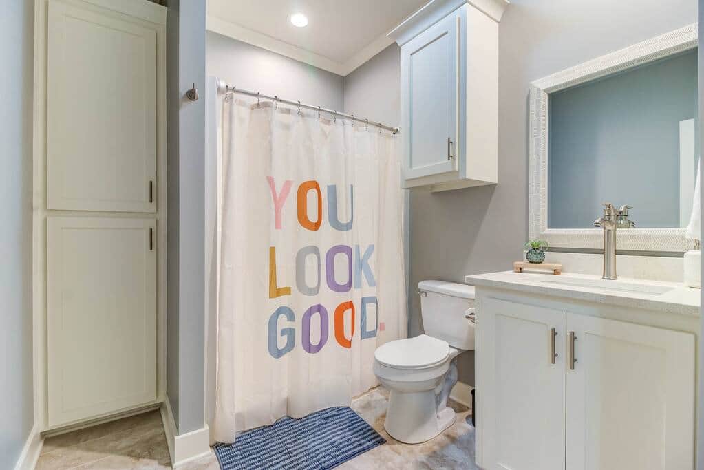 Guest bathroom with walk in shower