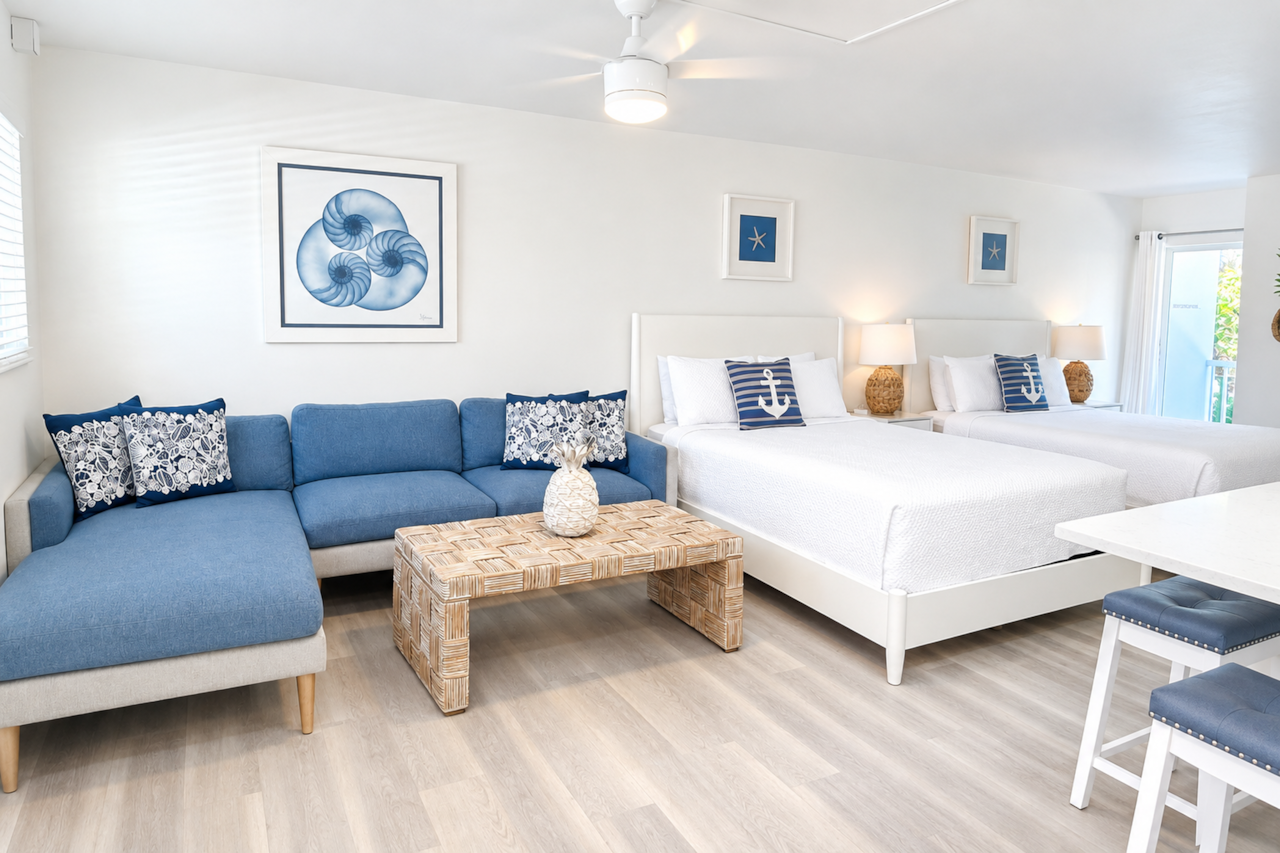 Unit #4 - ground floor with two queen beds.  All new renovation