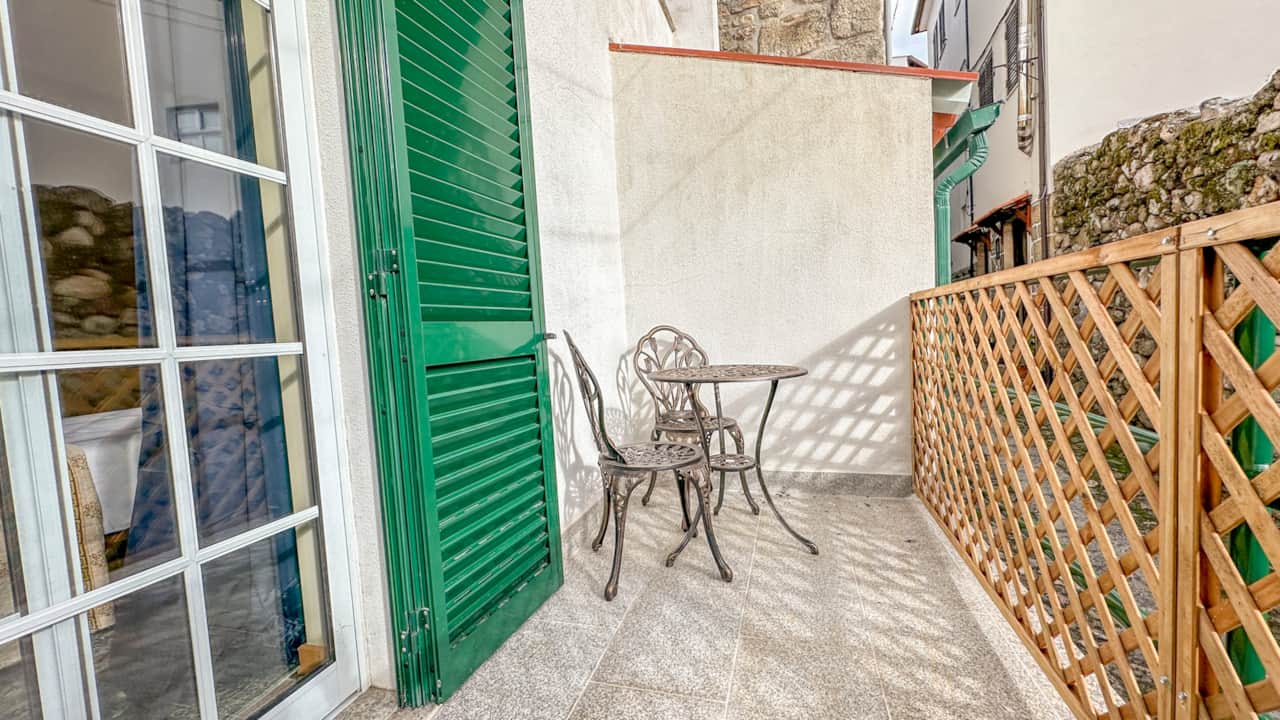 Attached balcony.
