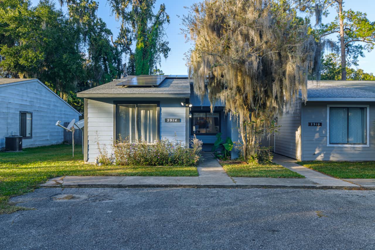 Front view of the property with parking for 2 cars