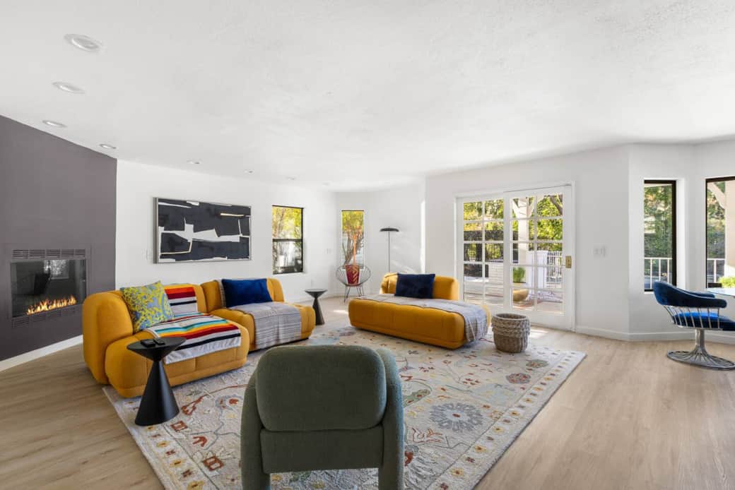Enjoy a fun, eclectic vibe with unique art and pops of bright, inviting color for an artful design.
