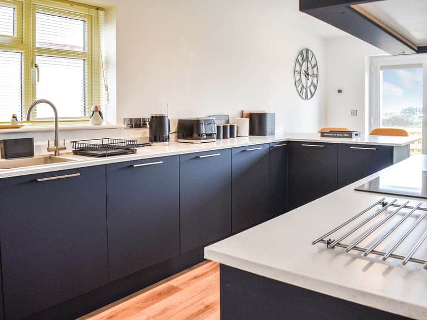 Modern kitchen at Awel y Môr