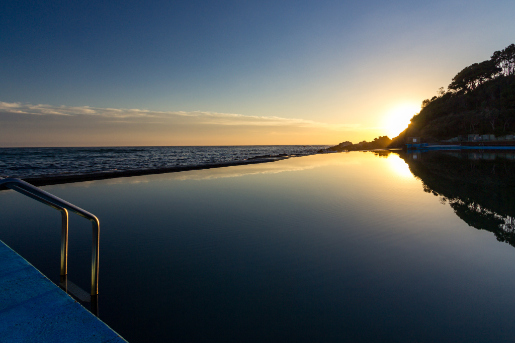 Main beach pool across the road