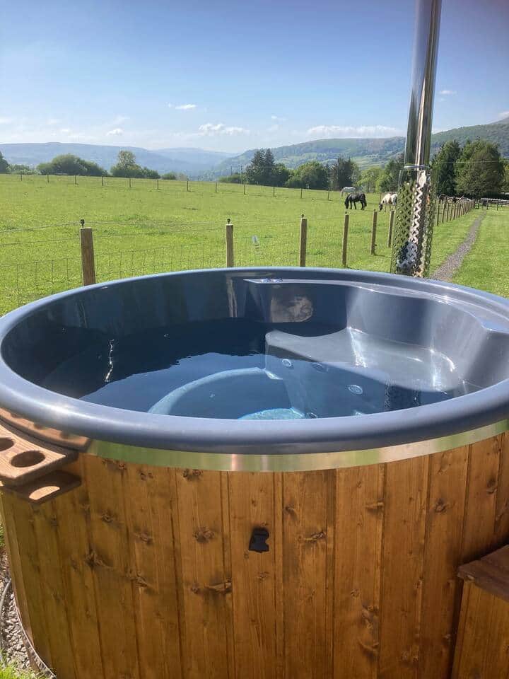 Wood fired hot tub