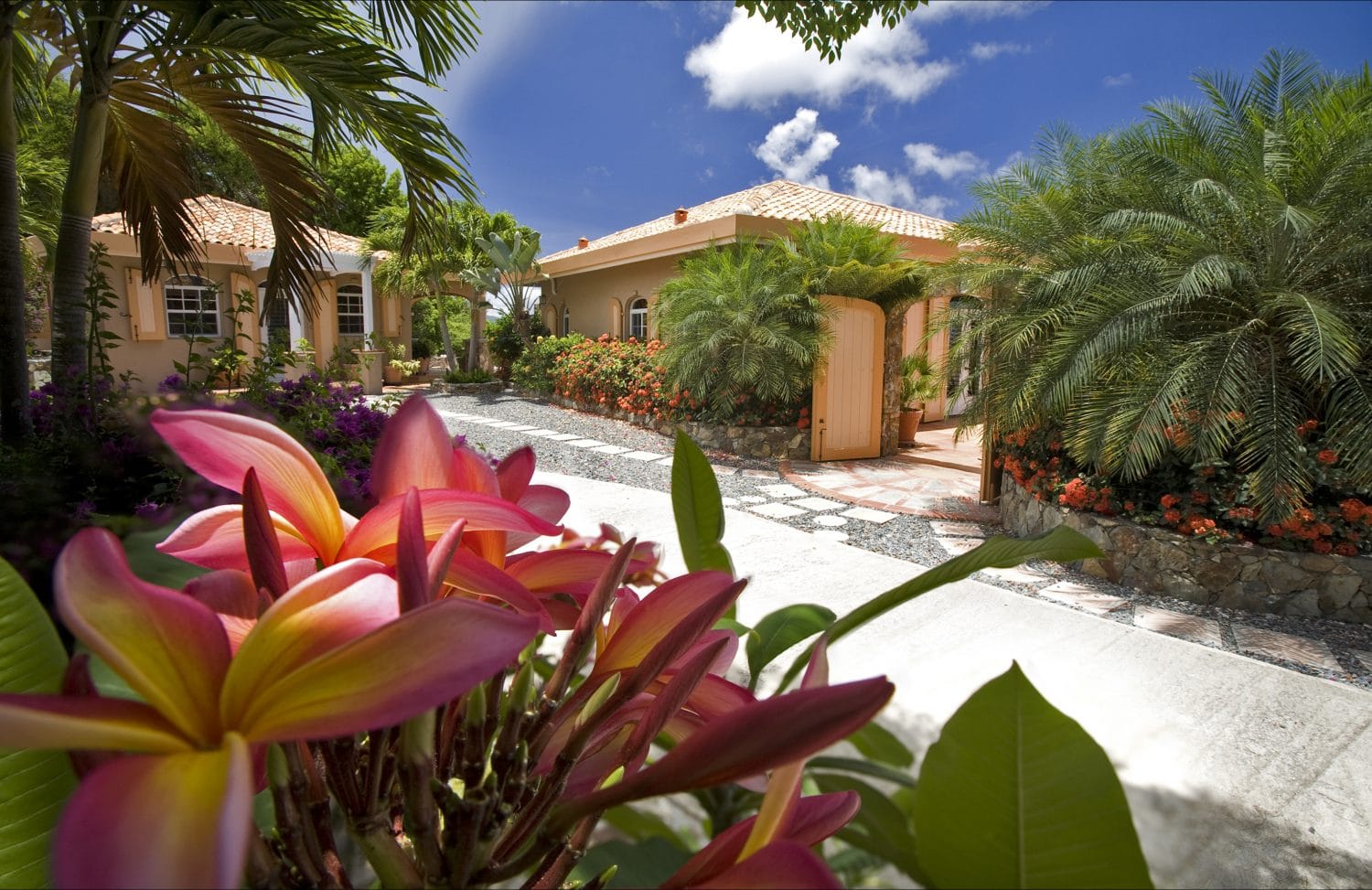 Cottage & Main living Pods with gate to area between Main and Primary Bedrm Pod