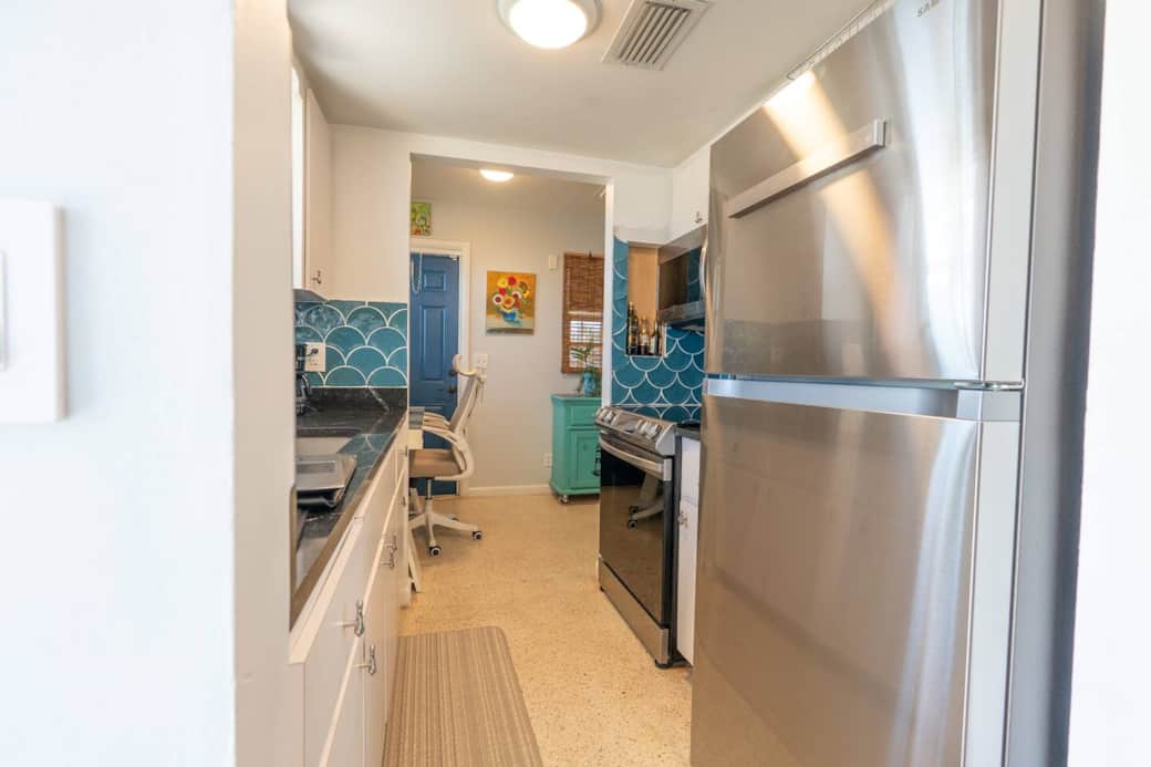 fully equipped with Samsung appliances and everything you need for cooking a meal while away from home 