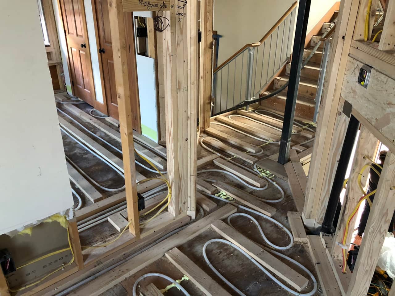 In-floor heat installation