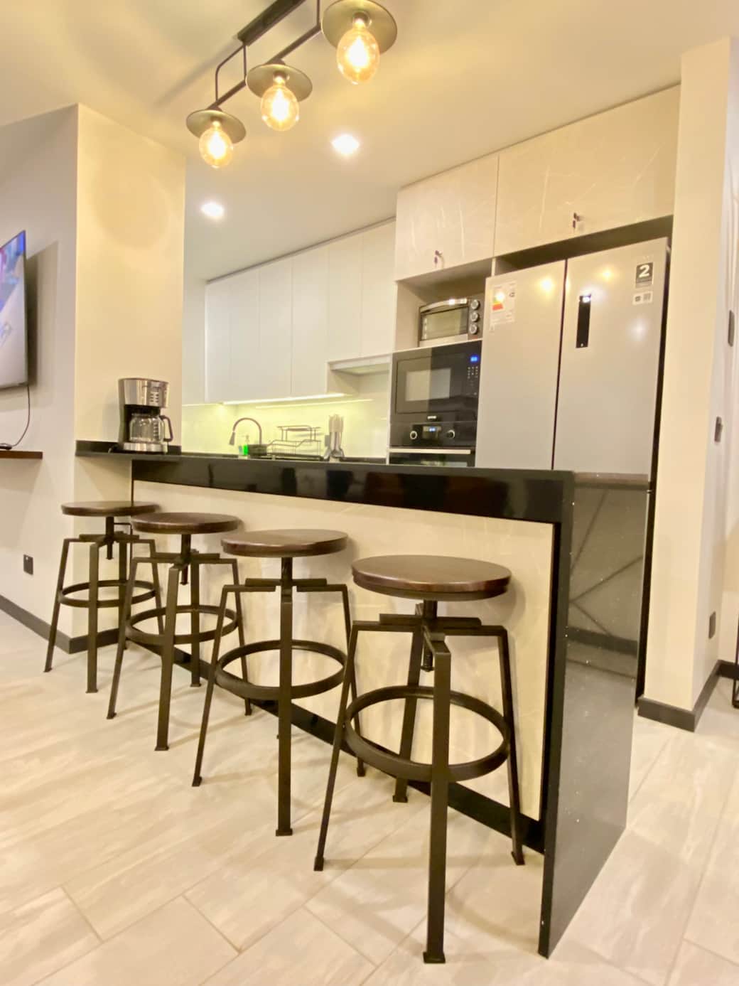 Cocina con isla para 4