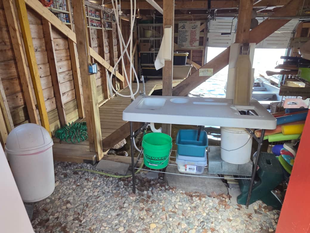 The property offers a fish-cleaning station inside the boathouse perfect for avid anglers