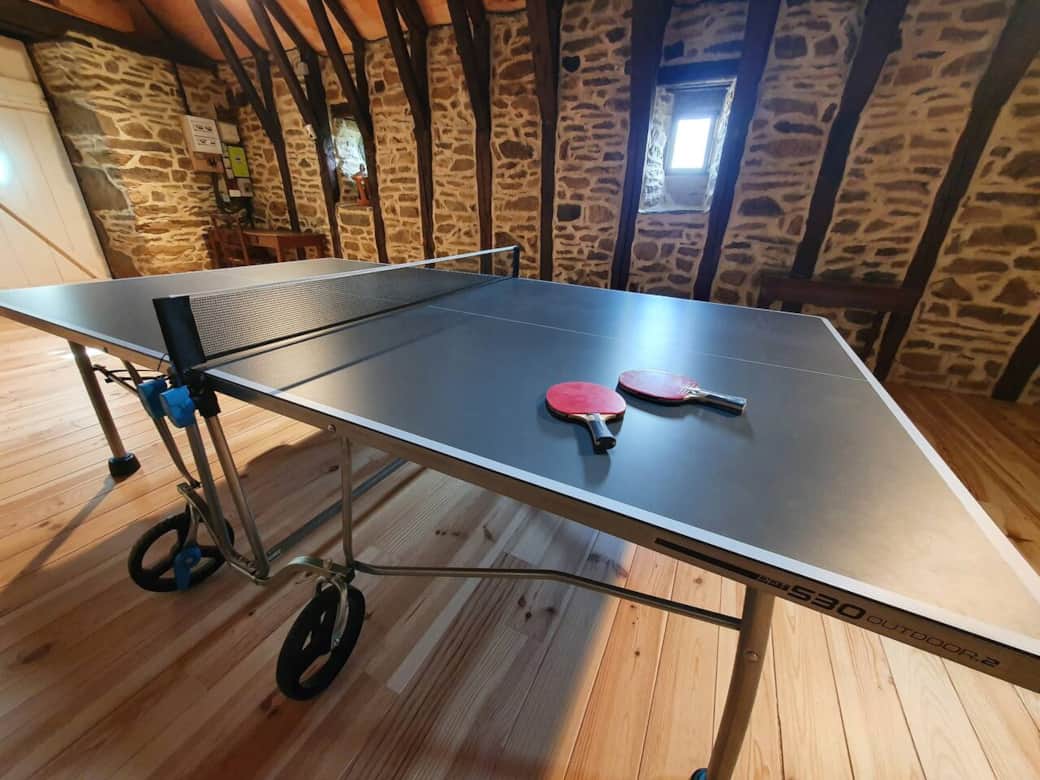 Table de ping-pong à disposition dans le gîte 