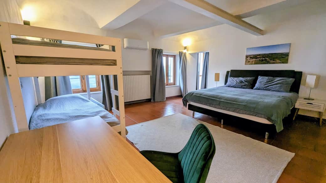 Family bedroom with bunk bed