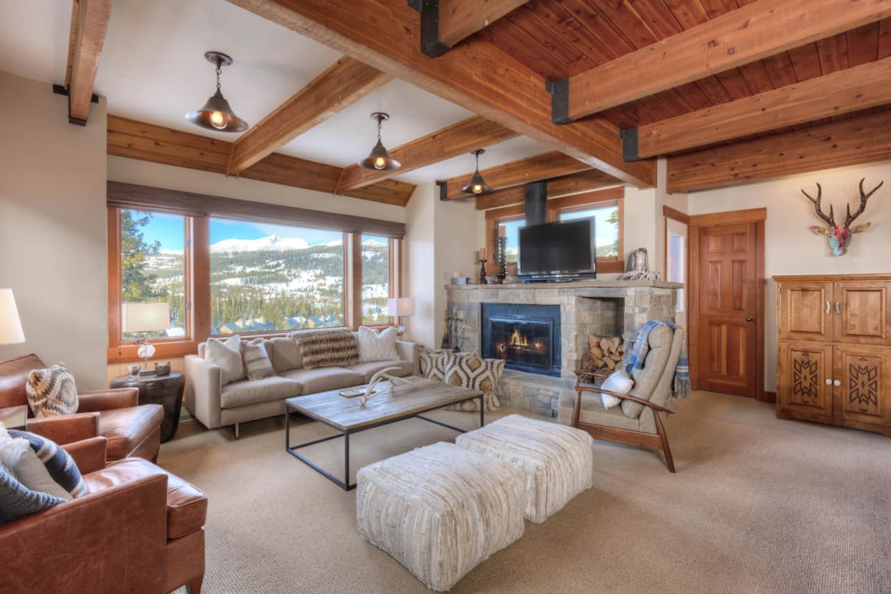 Big Sky mountain viewsLiving room views