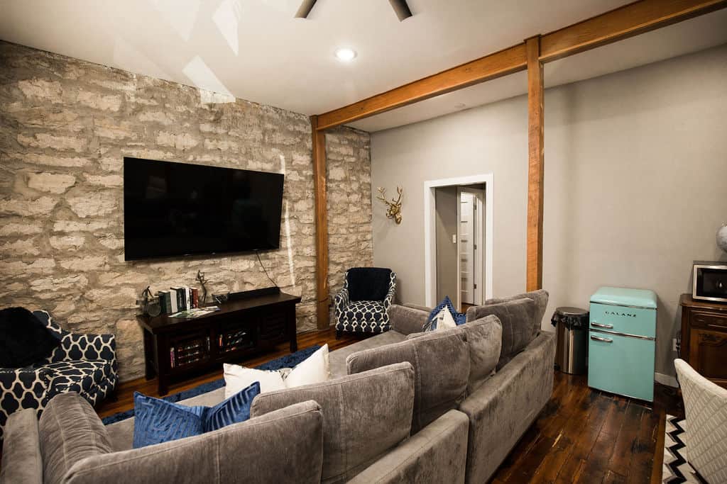 Smart TV provided so you can login to your own streaming services.