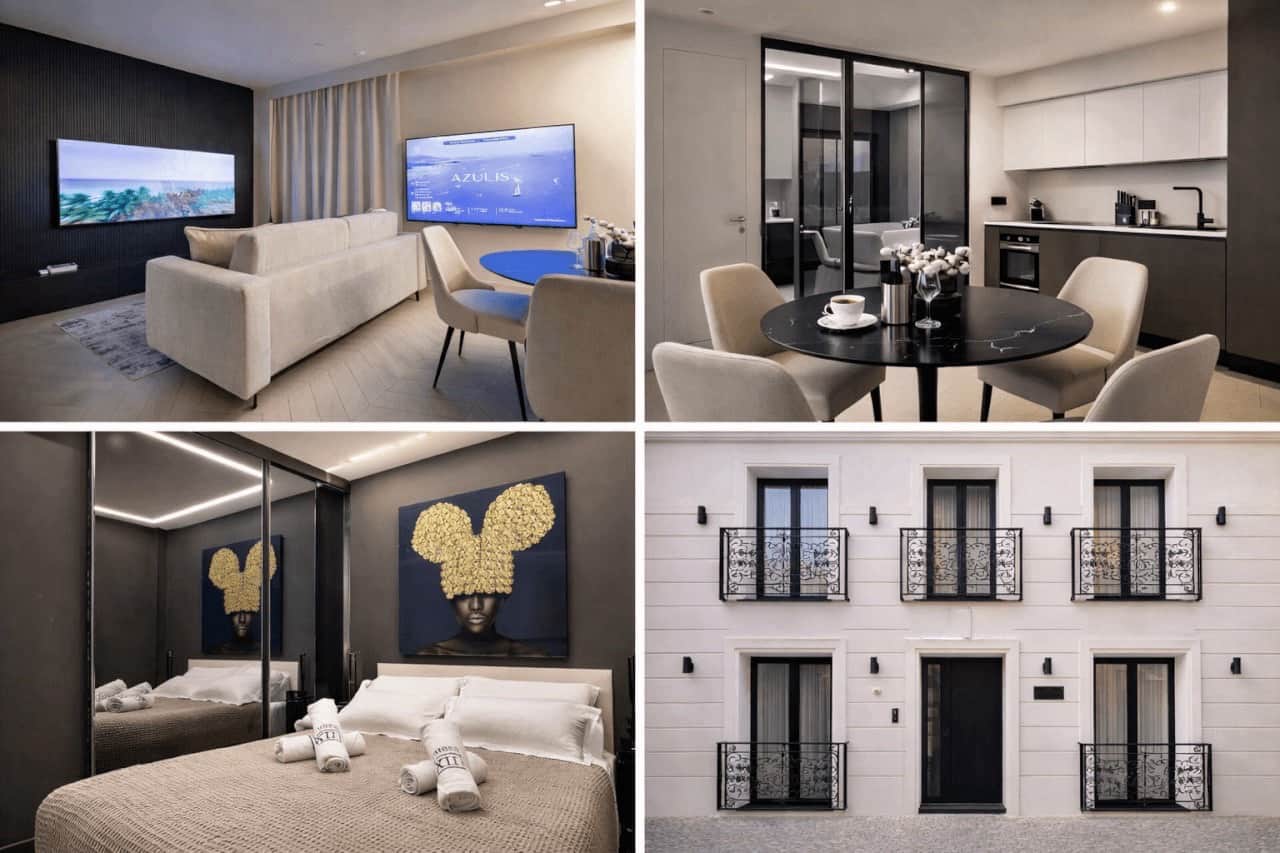 AZULIS Tigellio — interior and exterior of historic-centre Olbia apartment, North-East Sardinia