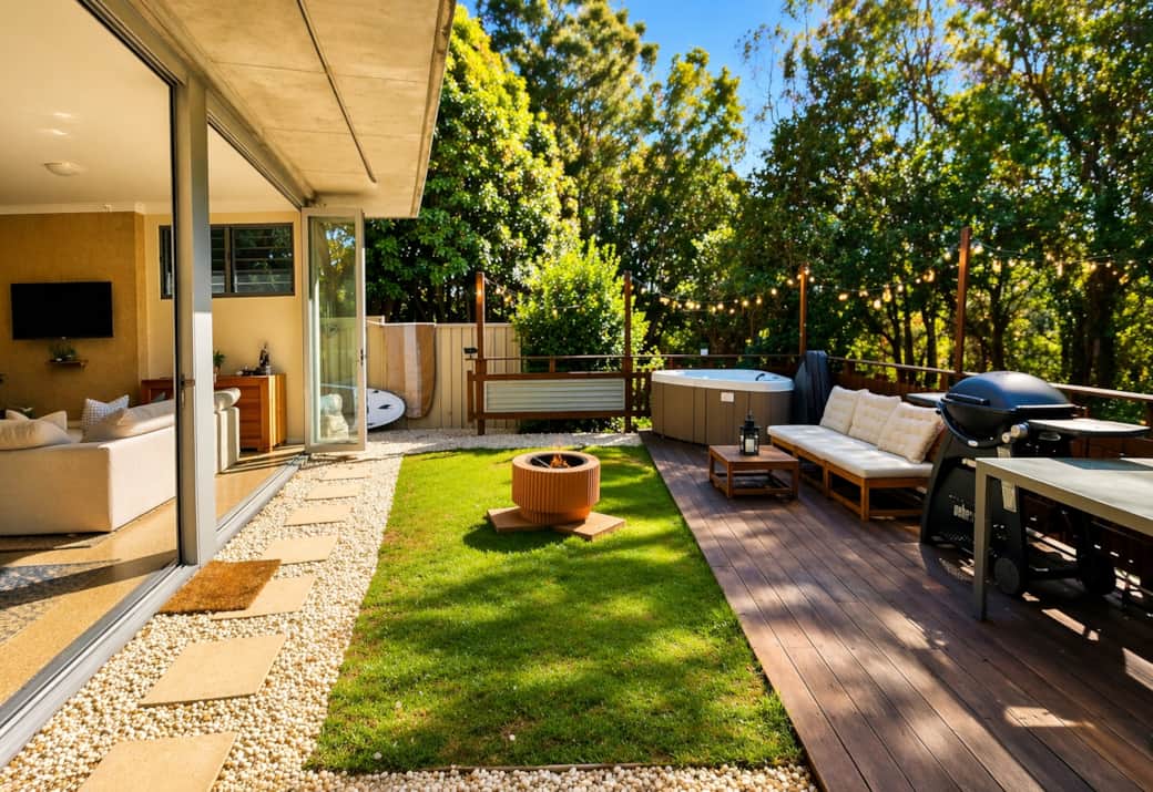 Courtyard Outside Spa BBQ