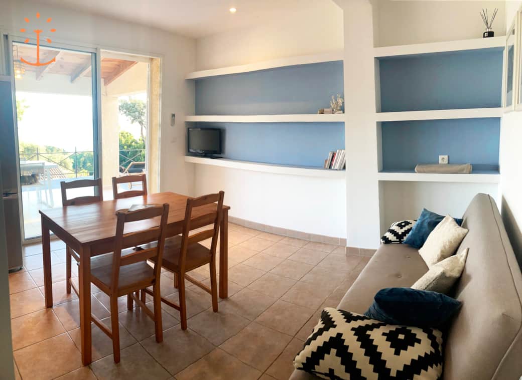 *Résidence Ogliastrello - Olmeto location - Rez-de-Jardin F3 - Salon 2024 2