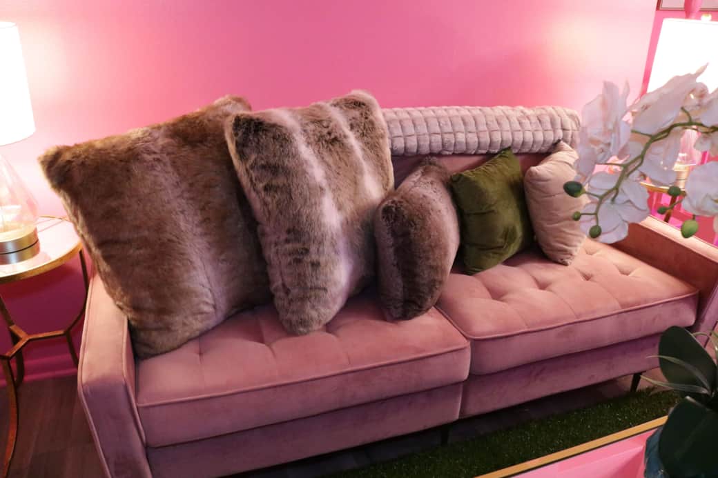 Pink sofa