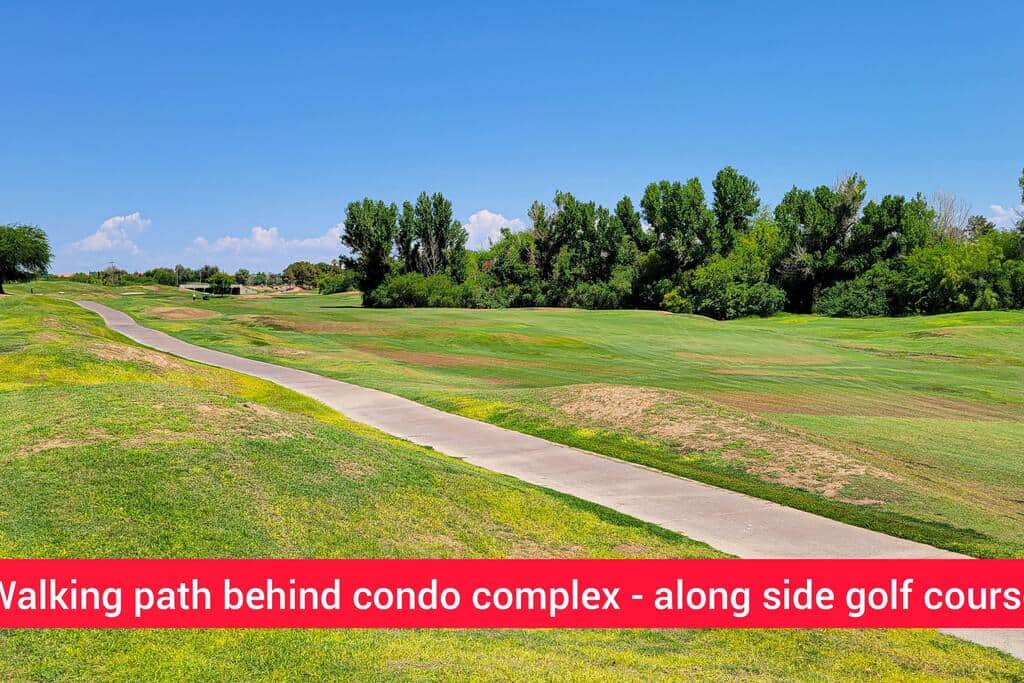 walking path behind condo