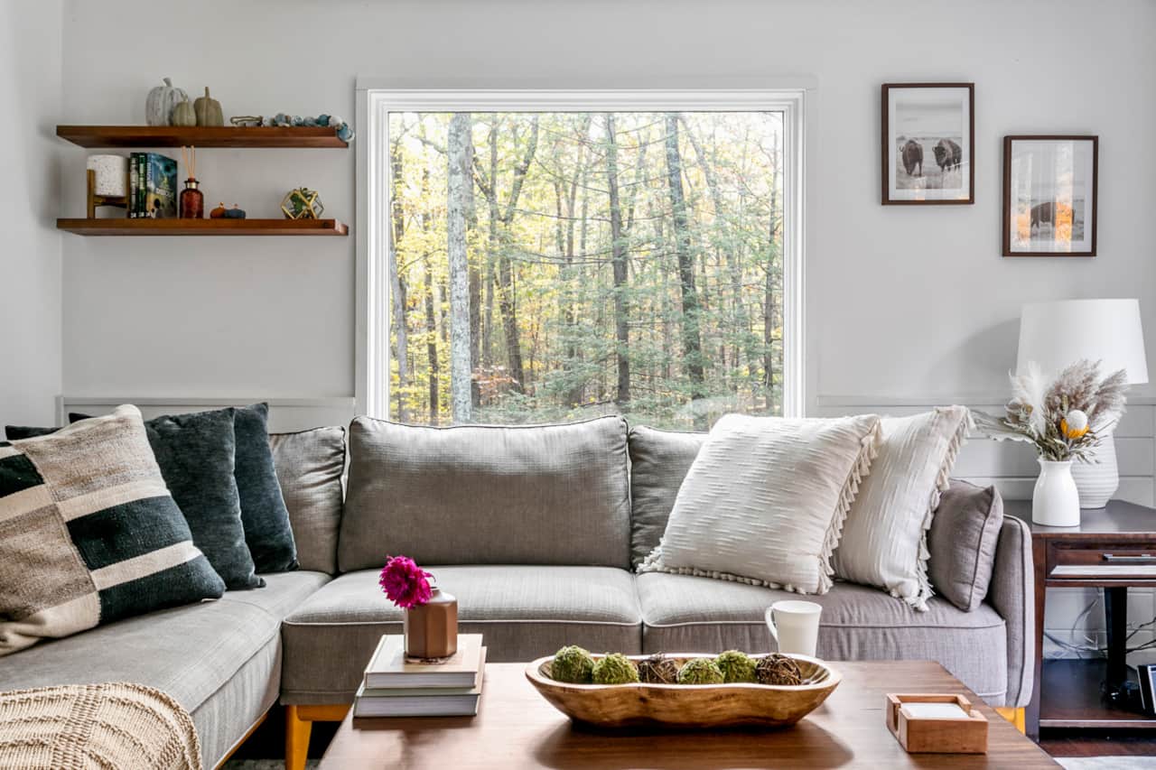 Massive bay window which puts you in the middle of the Bluestone Wild Forrest