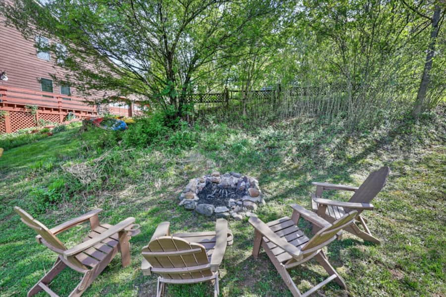 Fire pit in the woods