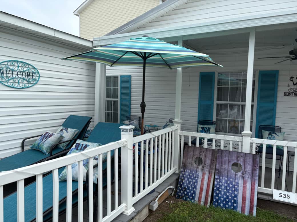 Large porch with sun deck Large porch with sun deck