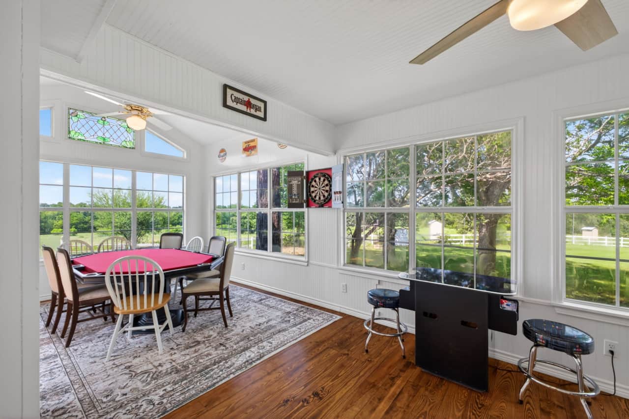 Schulenburg Ranch Retreat-games room with card table, darts and arcade game