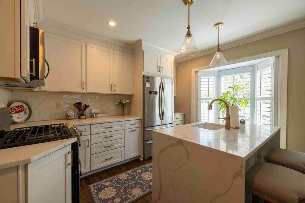 Waterfall countertop