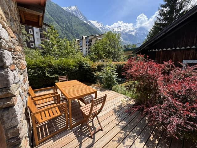 Balcony view of Mont Blanc