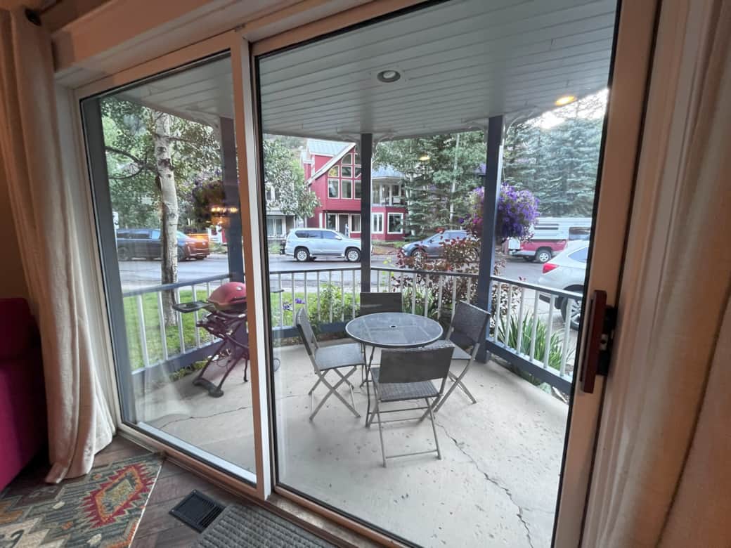Easy access to private deck from the living room
