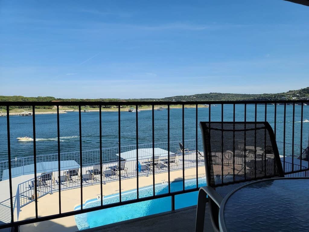 Private patio overlooking Lake Travis