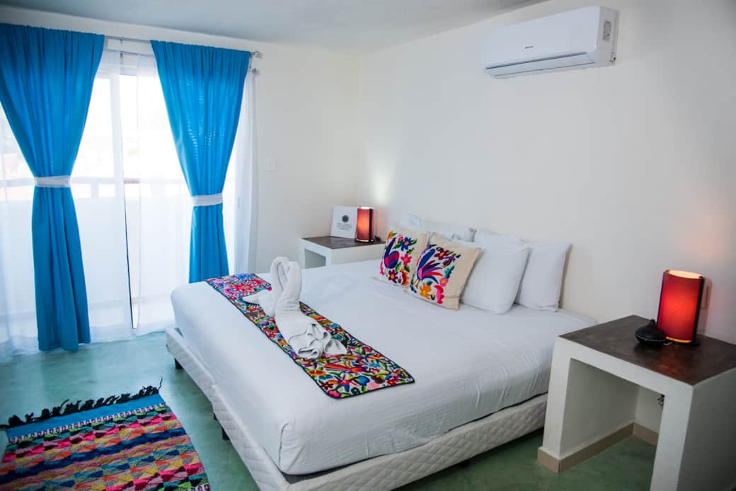 Oaxaca Bedroom - Balcony and Bed