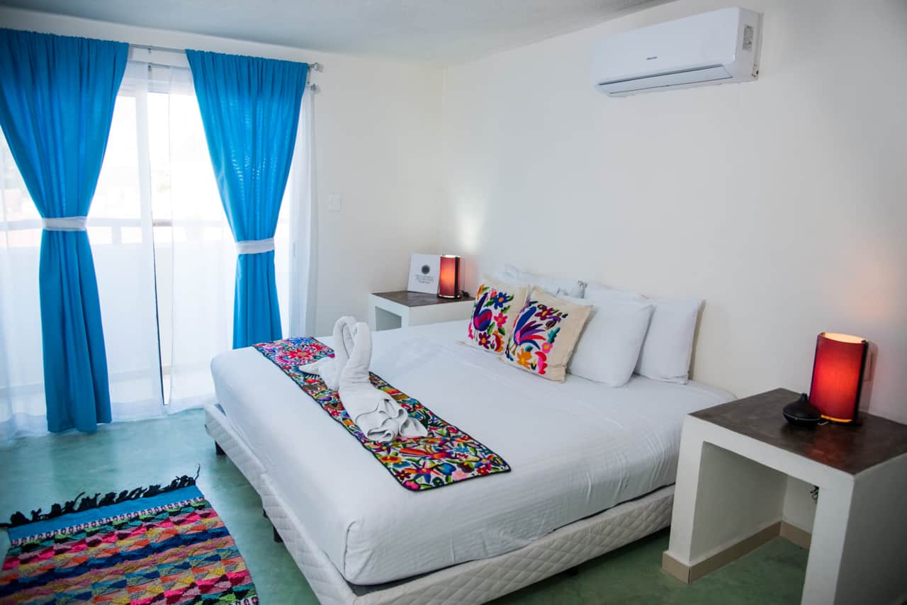 Oaxaca Bedroom - Balcony and Bed