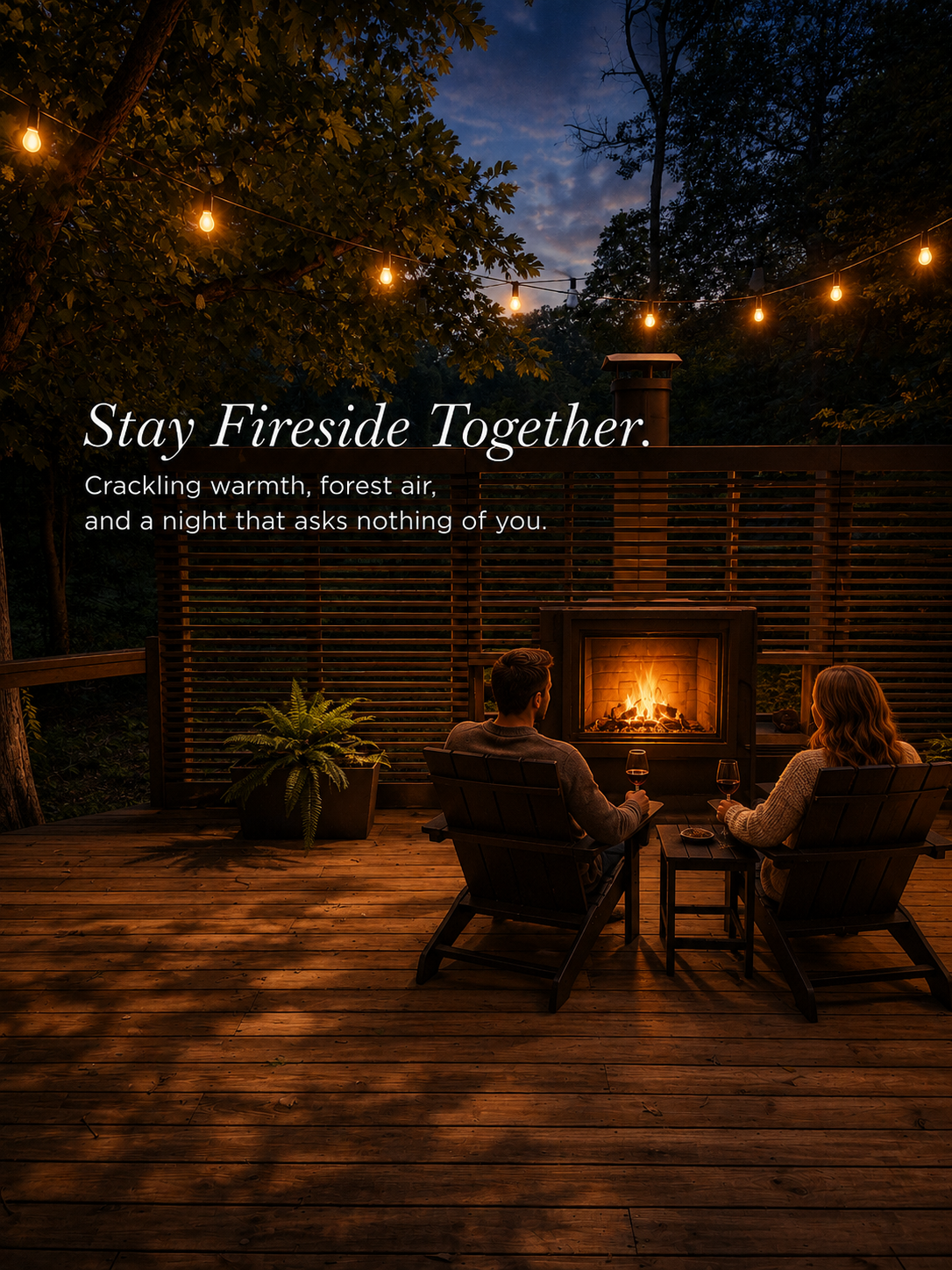 Outdoor Wood Fireplace 