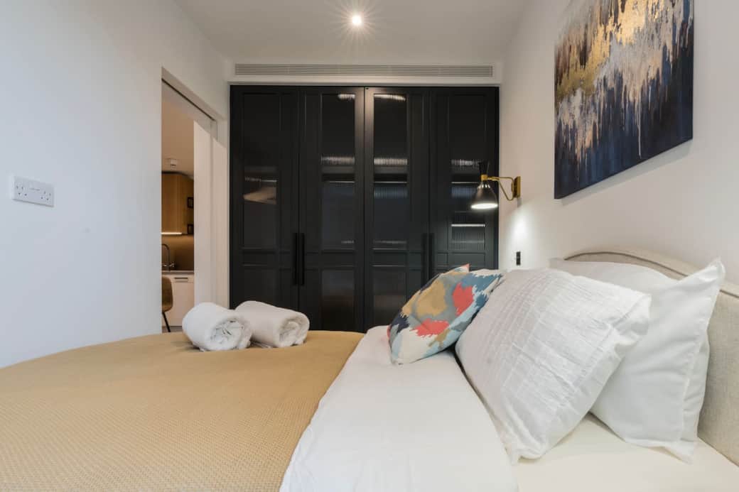 Bedroom private with build in wardrobes 
