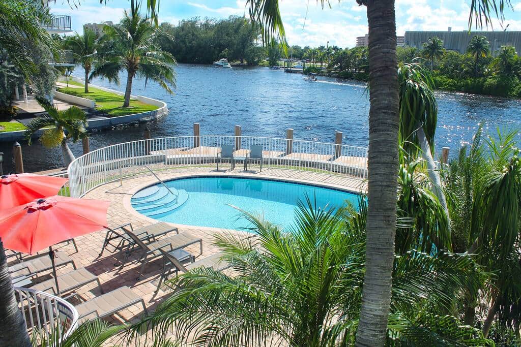 Pool view from the apartment