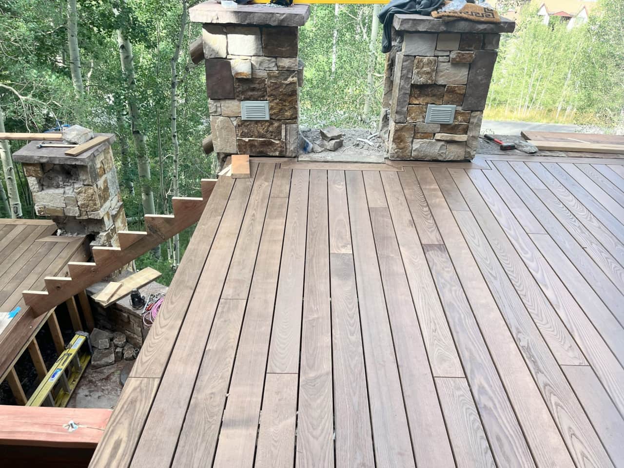 Deck and steps replacement work at home in Mountain Village