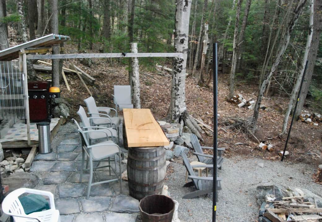 Outside eating/ grilling area
