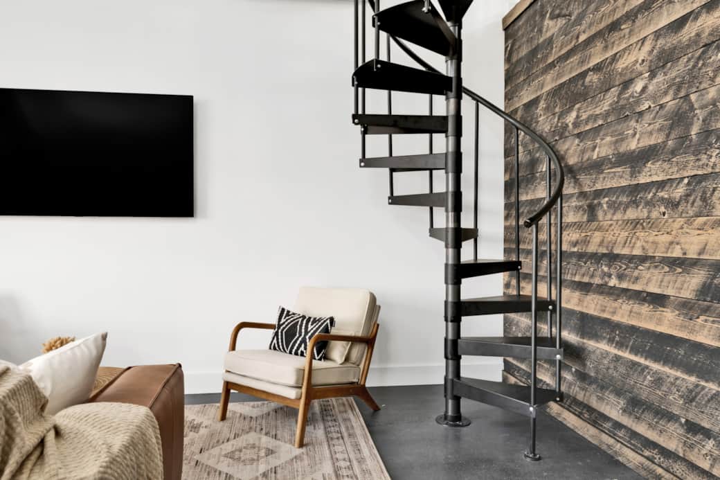 Spiral staircase to loft bedroom Spiral staircase to loft bedroom