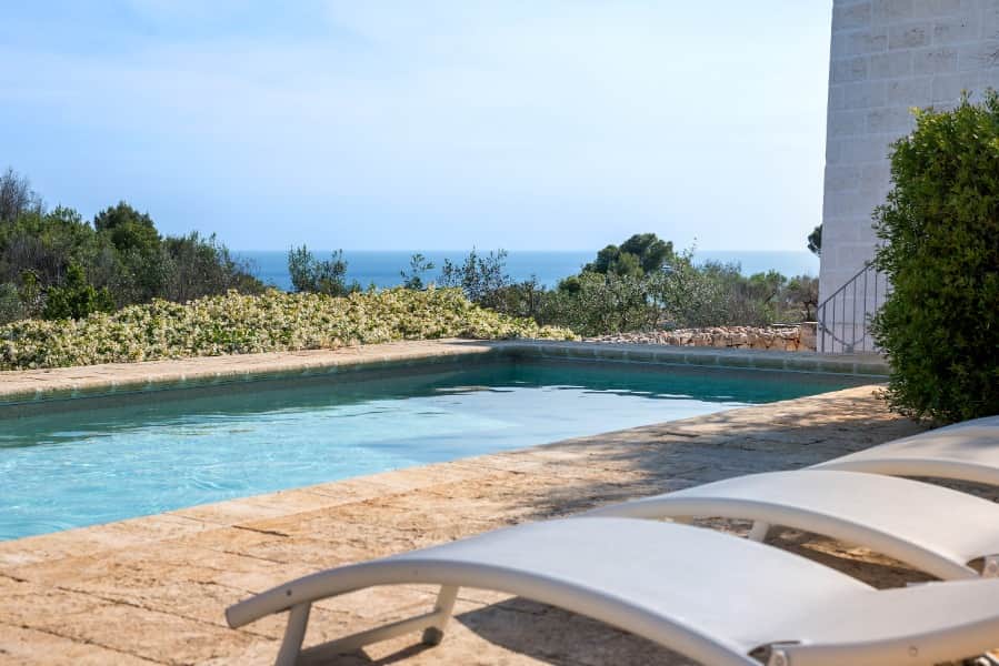 Pool mit Meerblick - Trullo La Contessina