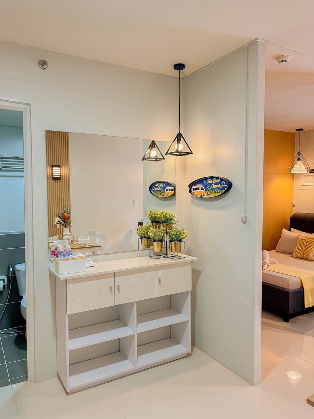 mirrored cabinet