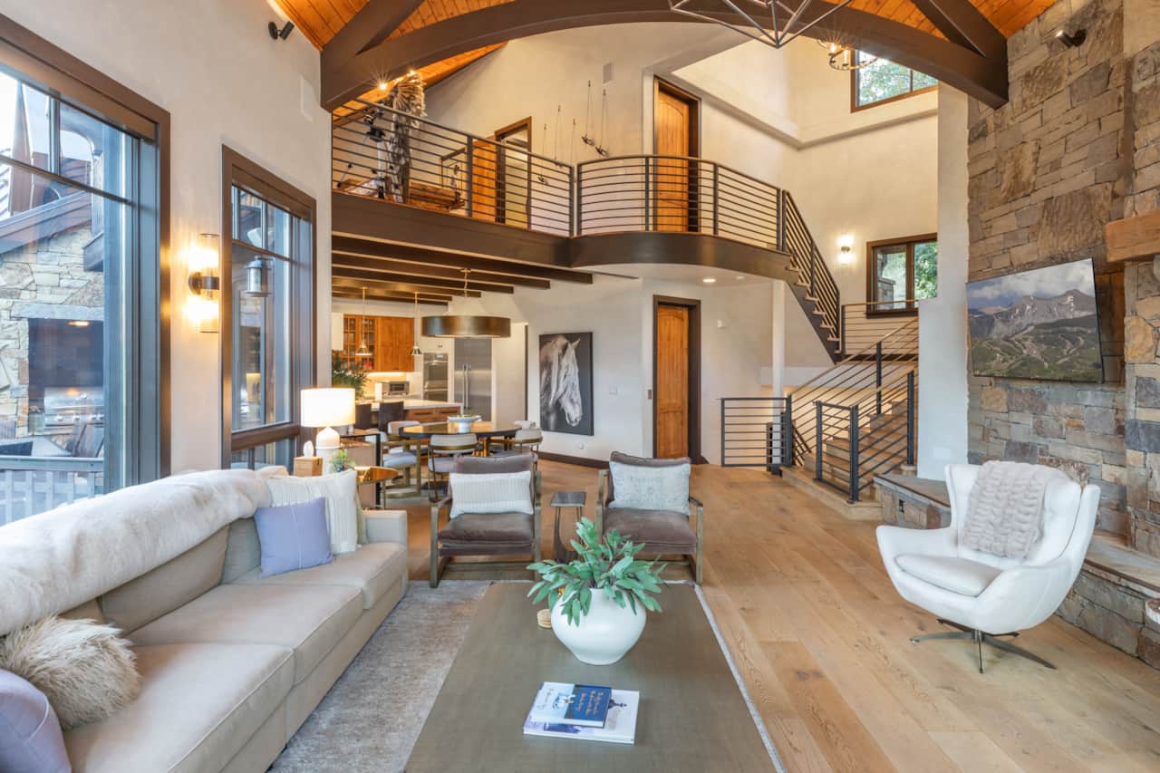 This designer home offers an open, yet private, ambiance - perfect for gatherings!