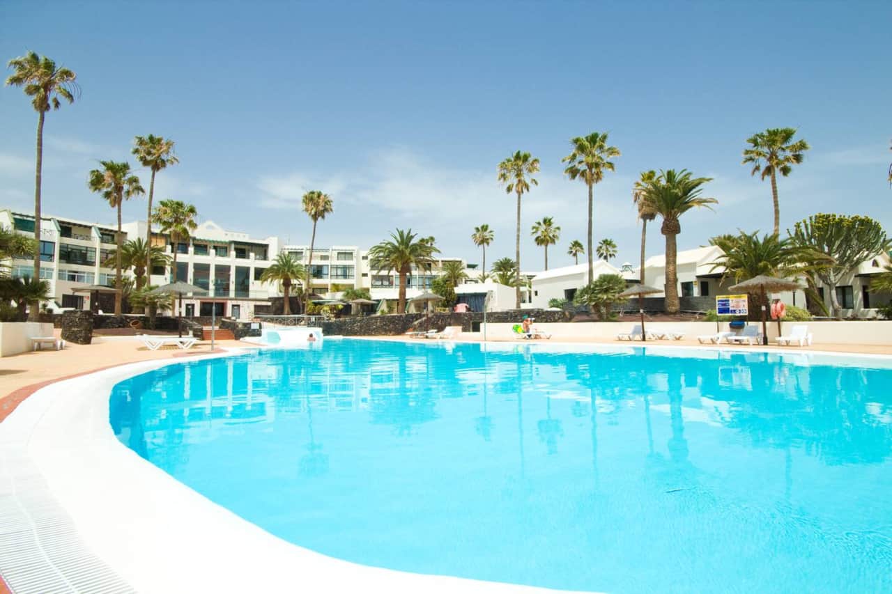 Outdoor swimming pool at an AZ Rentals holiday accommodation in Lanzarote