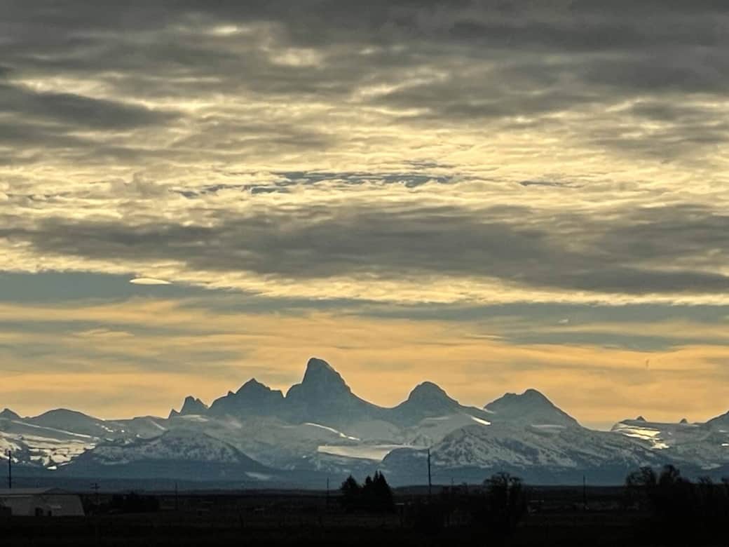 Amazing views of the Grand Teton from the house.