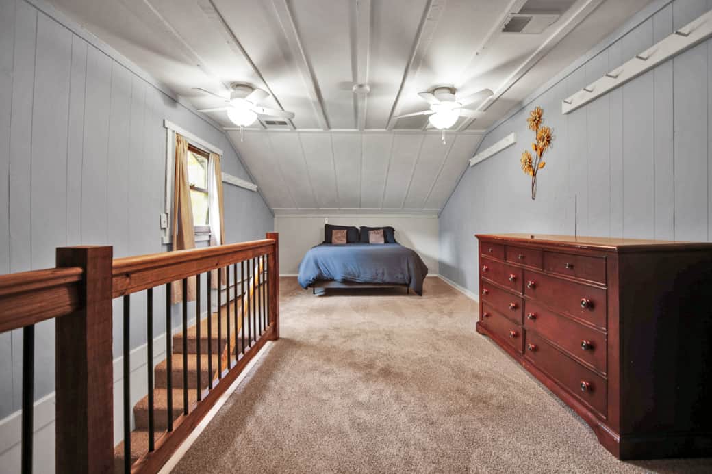 Bedroom 3 - Loft space, Mini split heat/AC