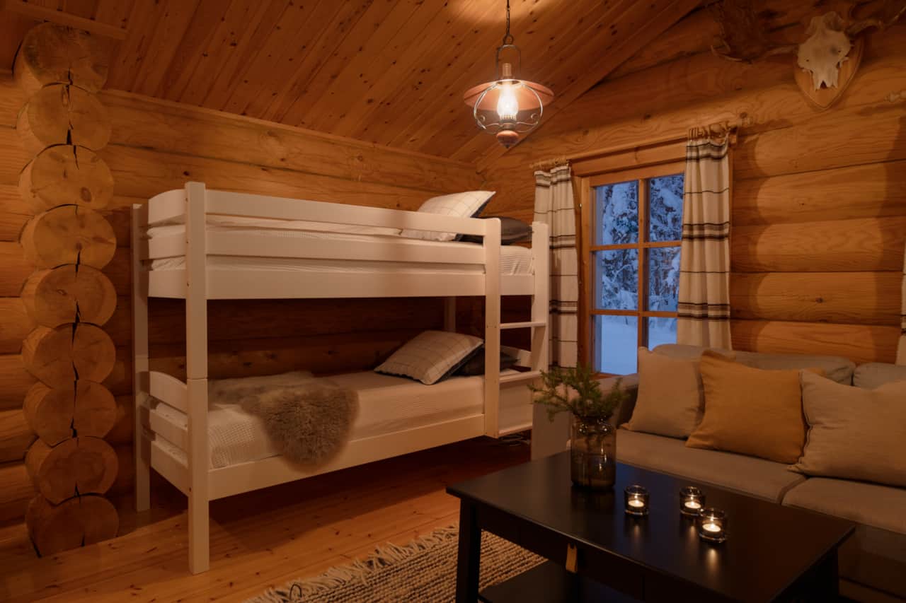 Living room and double bed