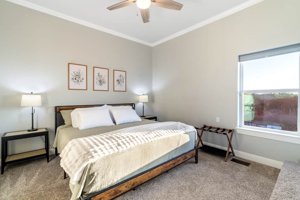 Primary Suite Features a King Bed